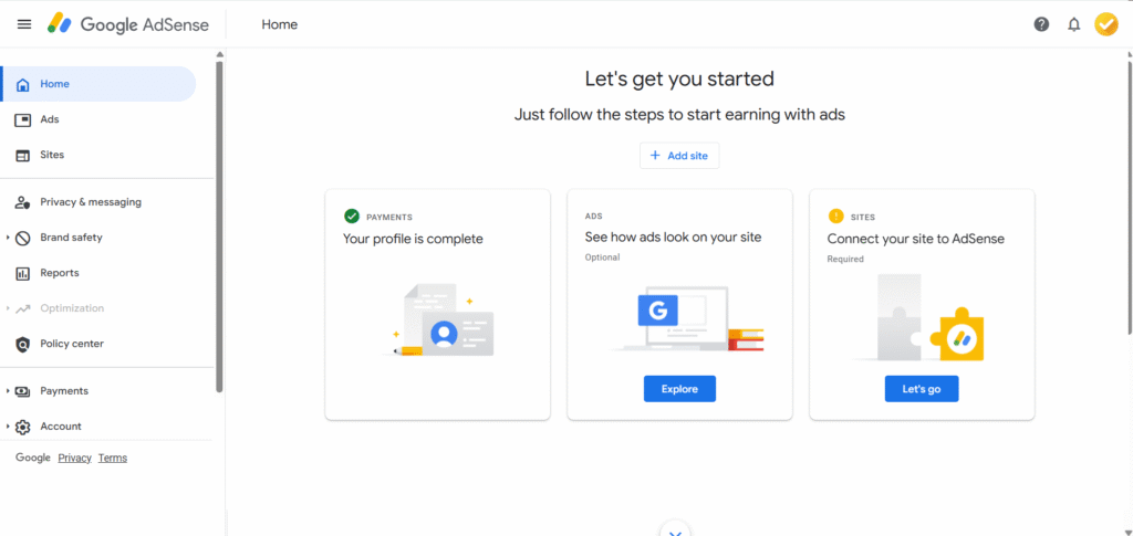Green Tick Adsense Acoount