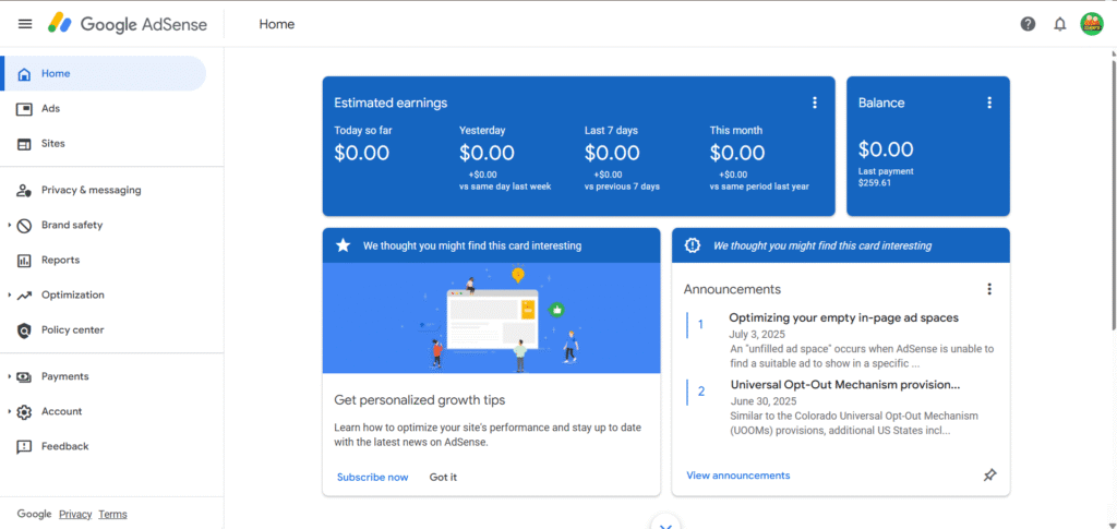 Payment Recieved Dashboard